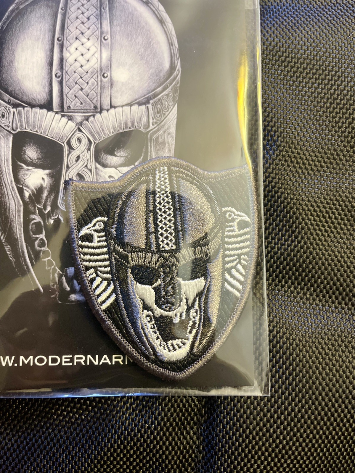 The Viking-Gray Tactical Morale Patch, Modern Arms Embroidered