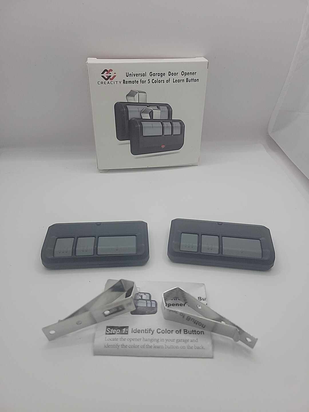 CreaCity Garage Door Opener Remote Universal for LiftMaster Chamberlain, 2-Pack
