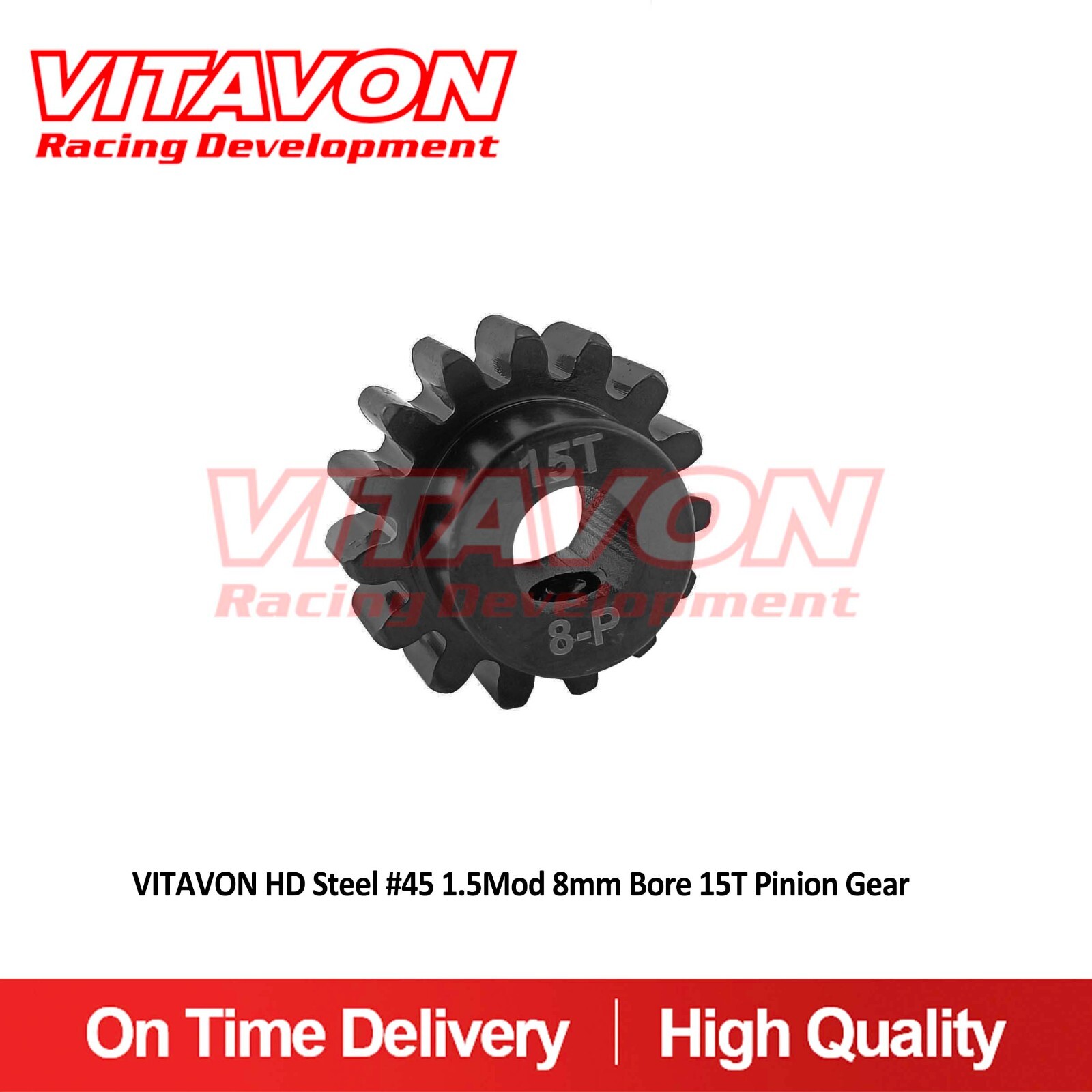 Vitavon HD #45 Pinion Gear 1.5Mod 8mm D Bore For X-MAXX/DBXL/5B