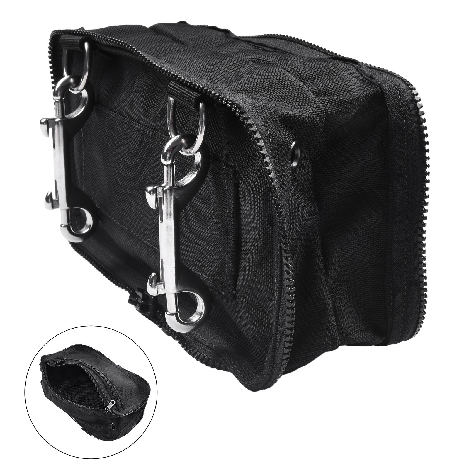 Large Capacity Scuba Diving Sidemount Storage Pocket Bag with Snap Hook