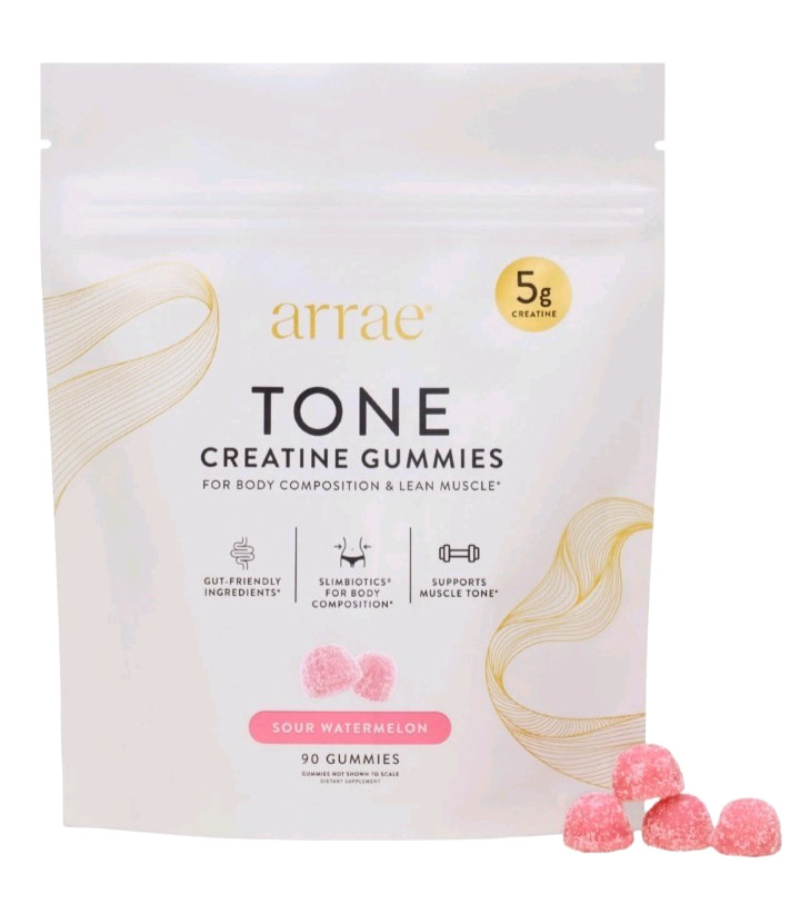 Arrae Tone Gummies – Creatine Monohydrate 5g for Women – Support Lean Muscle,...
