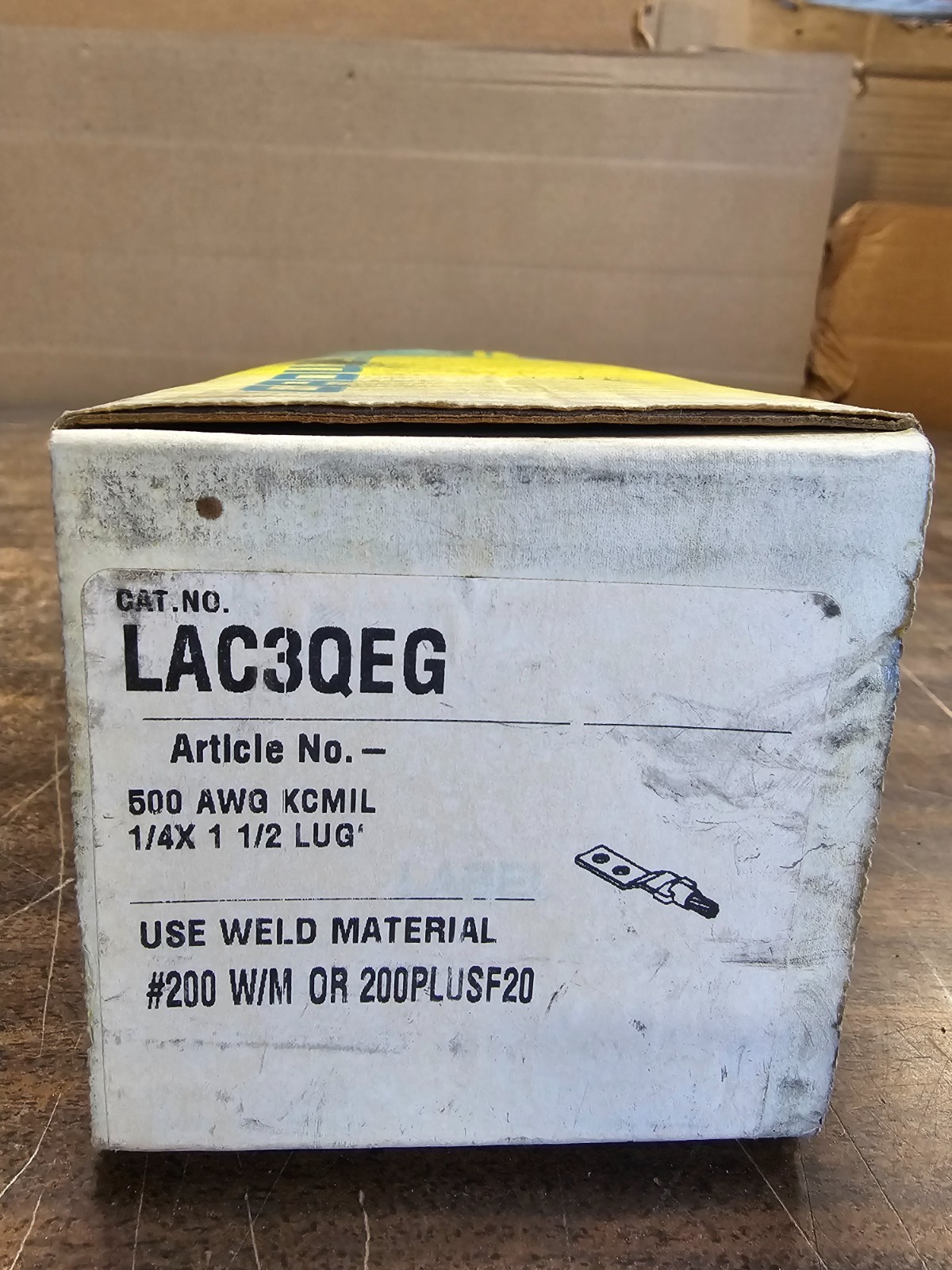 Cadweld LAC3QEG Cable To Lug Or Busbar La 1/4" X 1-1/2" 500 Kcmil Concentric