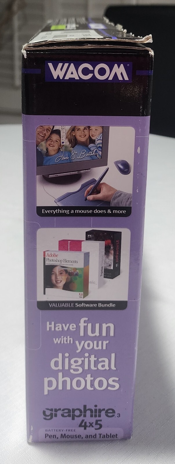 Wacom Graphire3 4x5 USB Tablet,Pen, Mouse & Software Bundle CTE430GR New Sealed