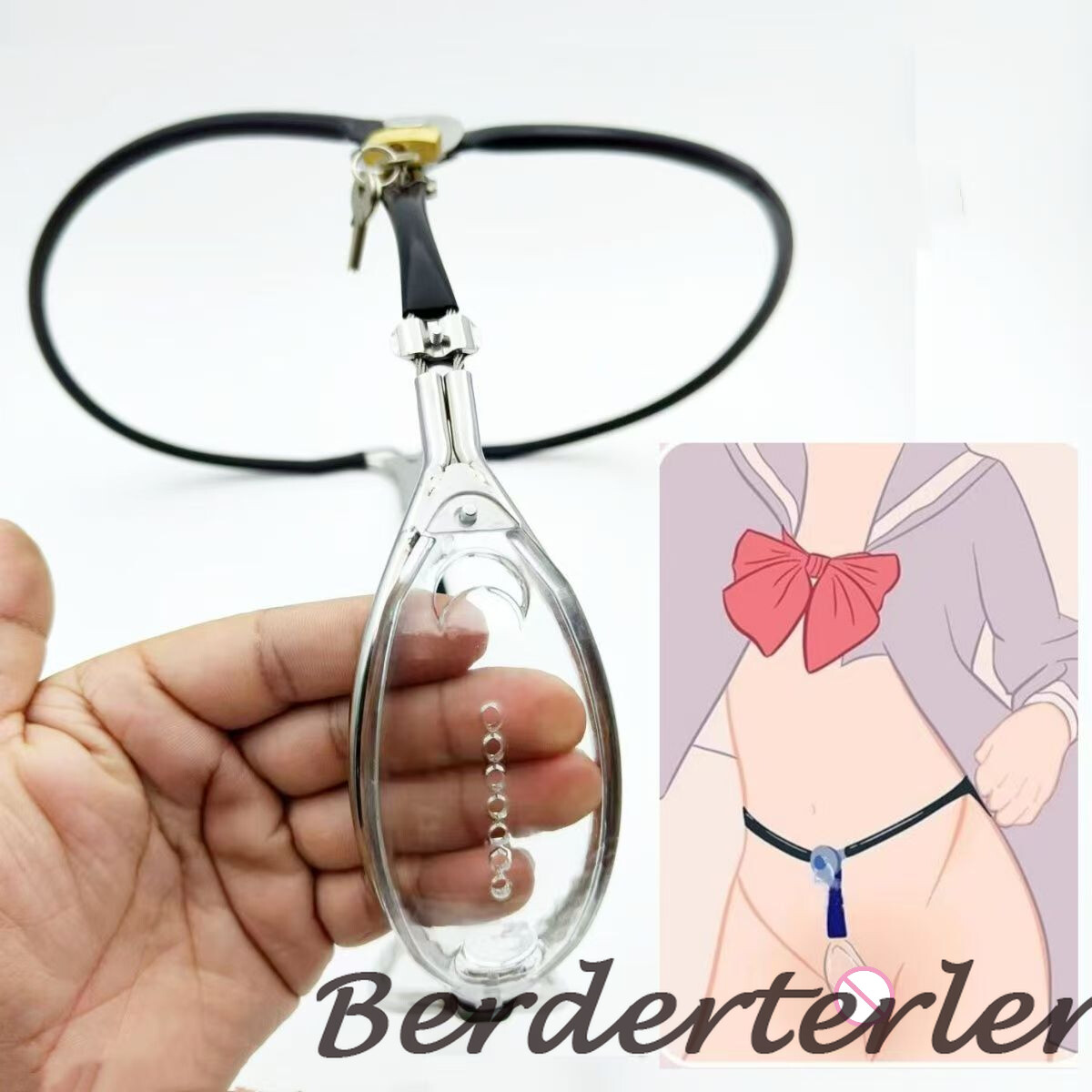 Transparent Female Chastity Belt Pussy Plug Lightweight Panty Chastity Belt Lock