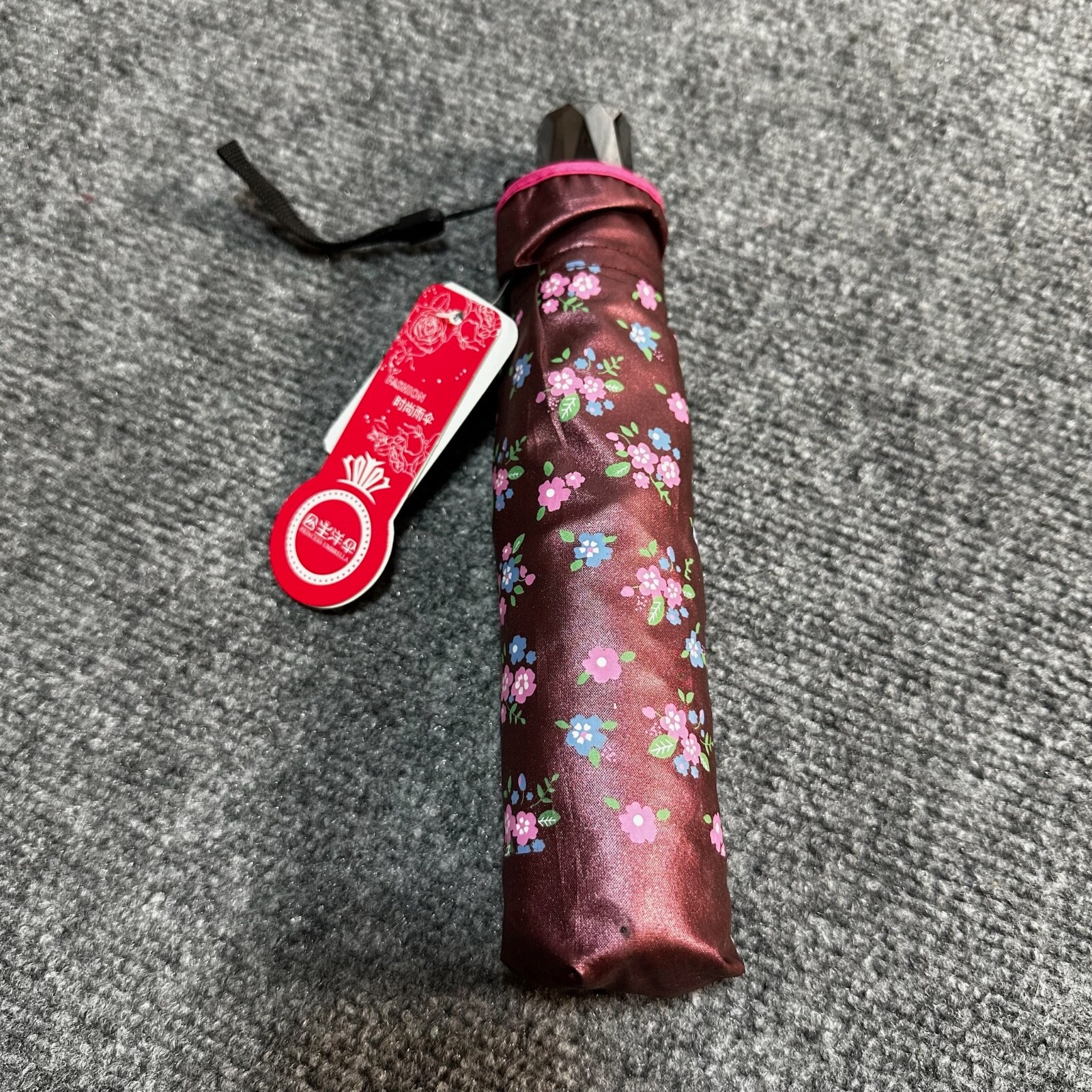 NEW Sun Umbrella Pink Floral Portable Shade UV Protection