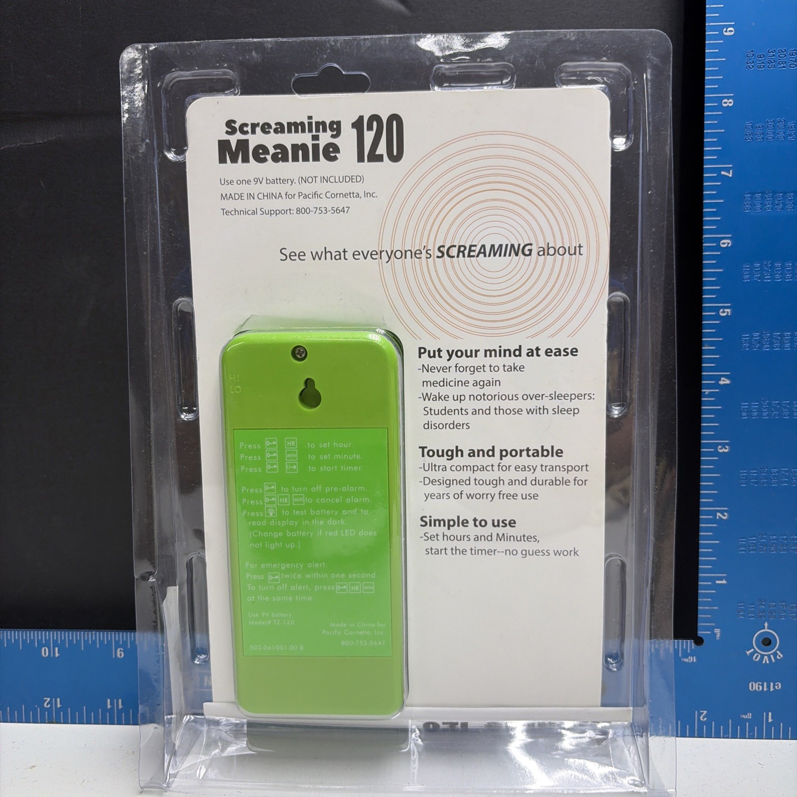 TZ-120 Extremely Loud Alarm Timer, Multi-Purpose Timer with 2 Sound Levels Pe...
