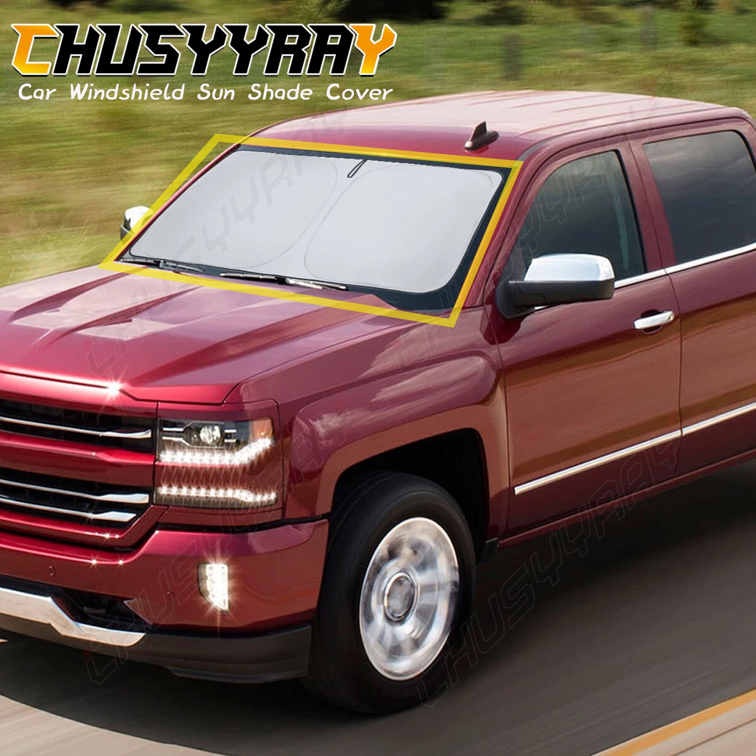 1PCS FOR Chevrolet Silverado 19-24 New Large Foldable Sunshade