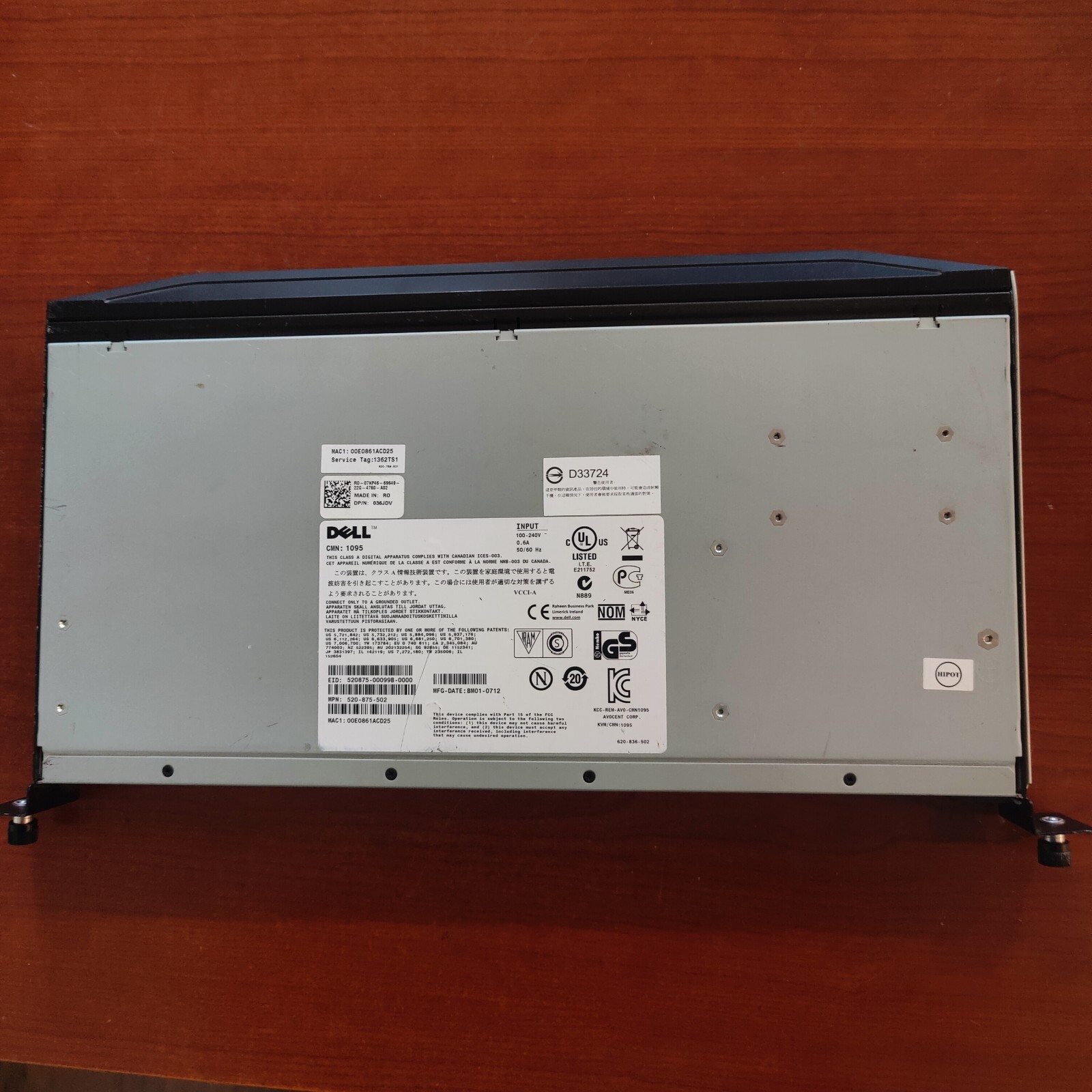 Dell KVM1081AD 8-Port Remote Server Console