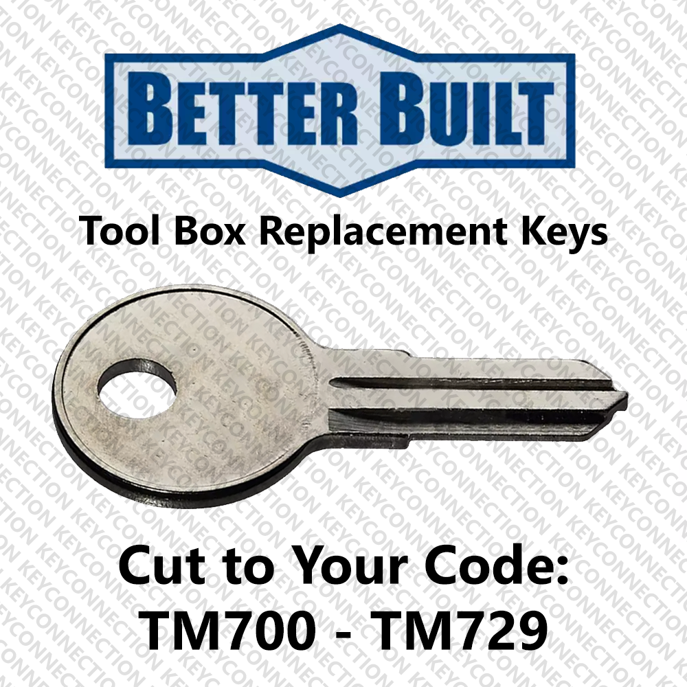 Better Built Truck Tool Box Replacement Key Cut to Code TM700-TM729