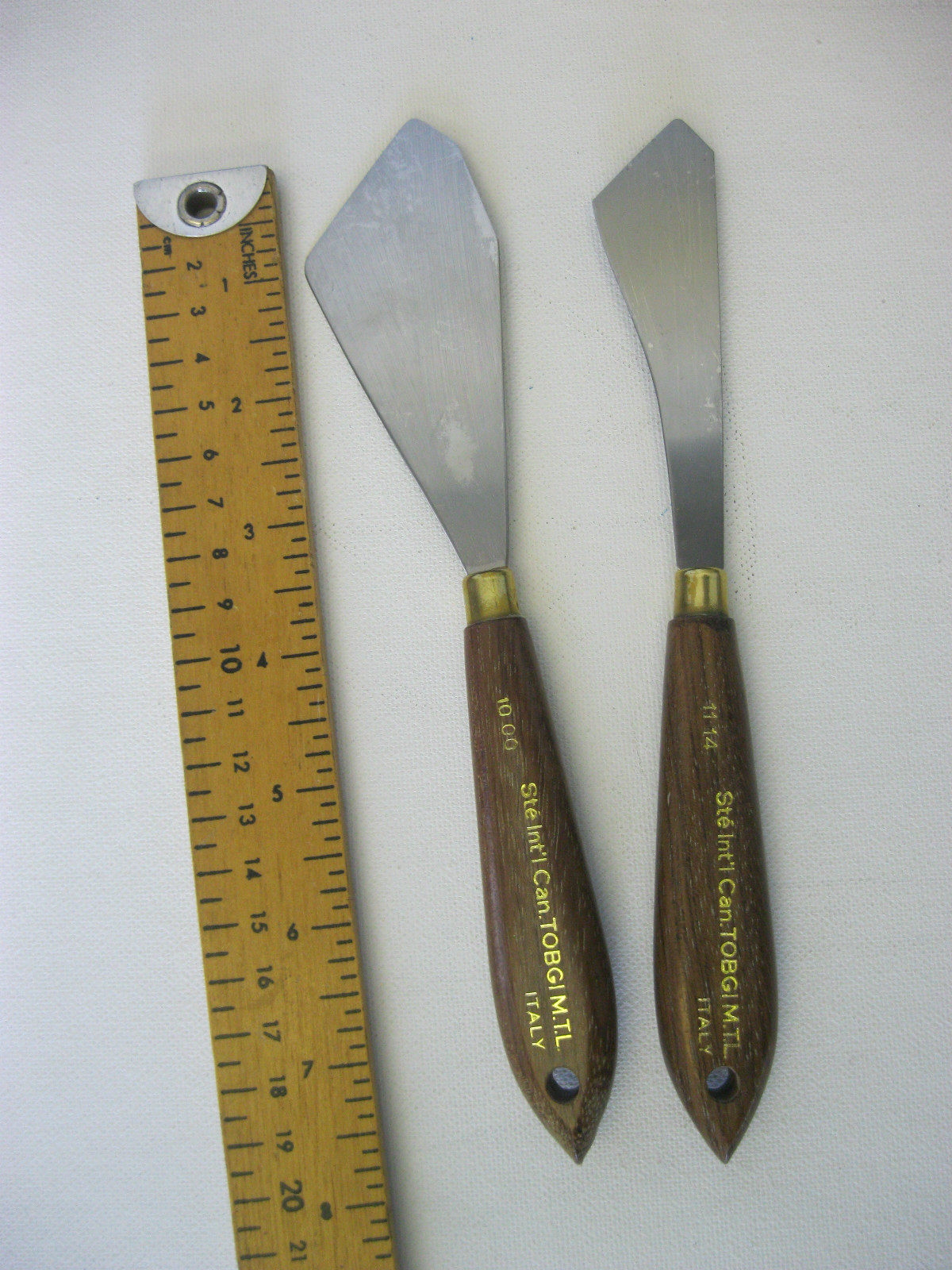 2 -Artist Painting Palette Knifes With Wooden Handles #1000-1114(Made in italy)