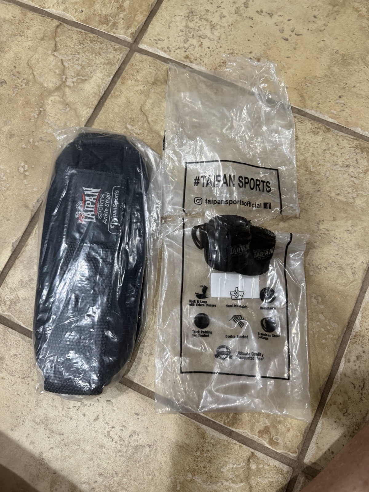 Taipan Sports Padded Ankle Strap Cable Machine Attachment Glute Kickback NEW