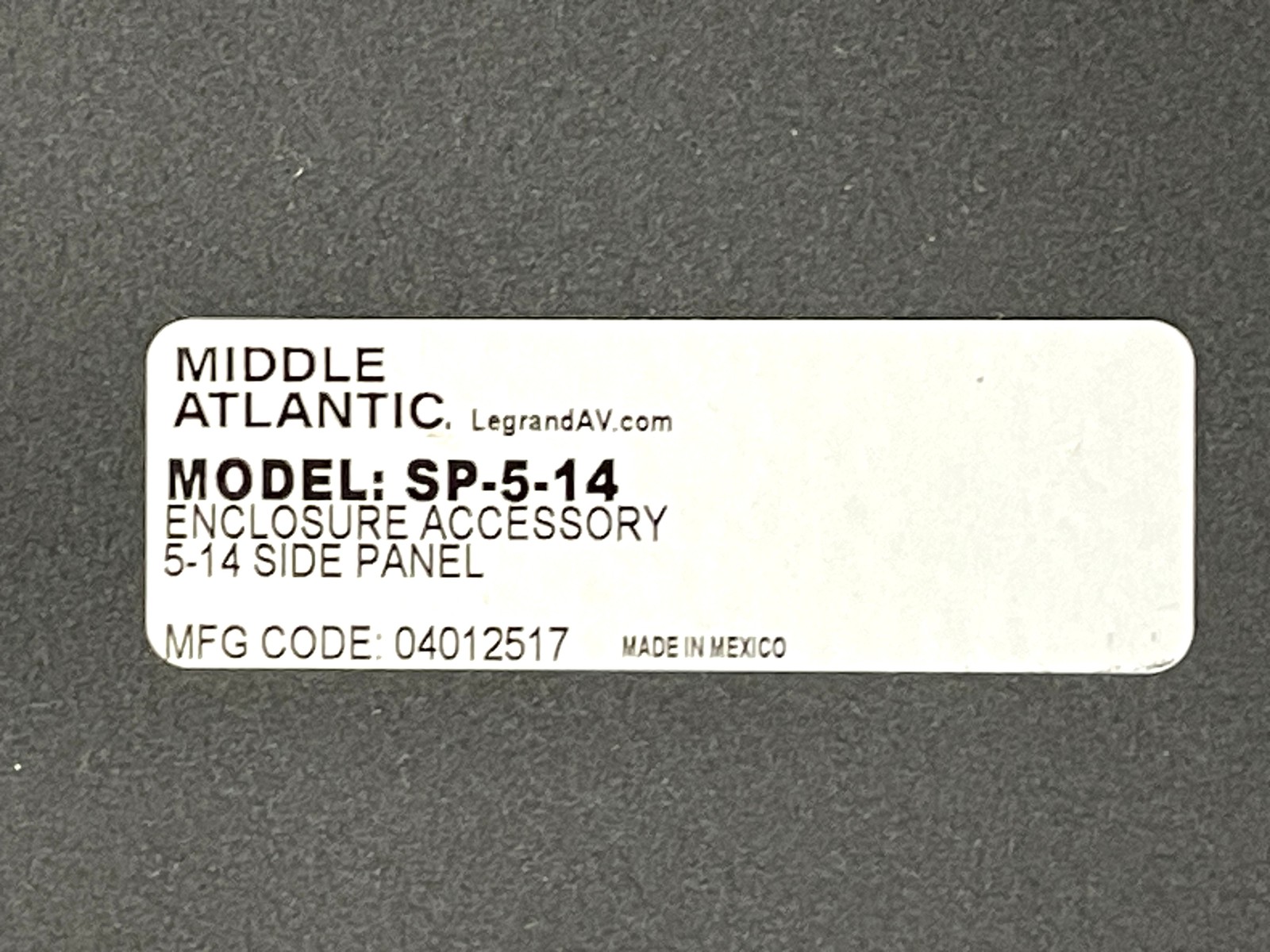 Middle Atlantic SP-5-14 Side Panels for Slim 5 14 RU 20" Deep
