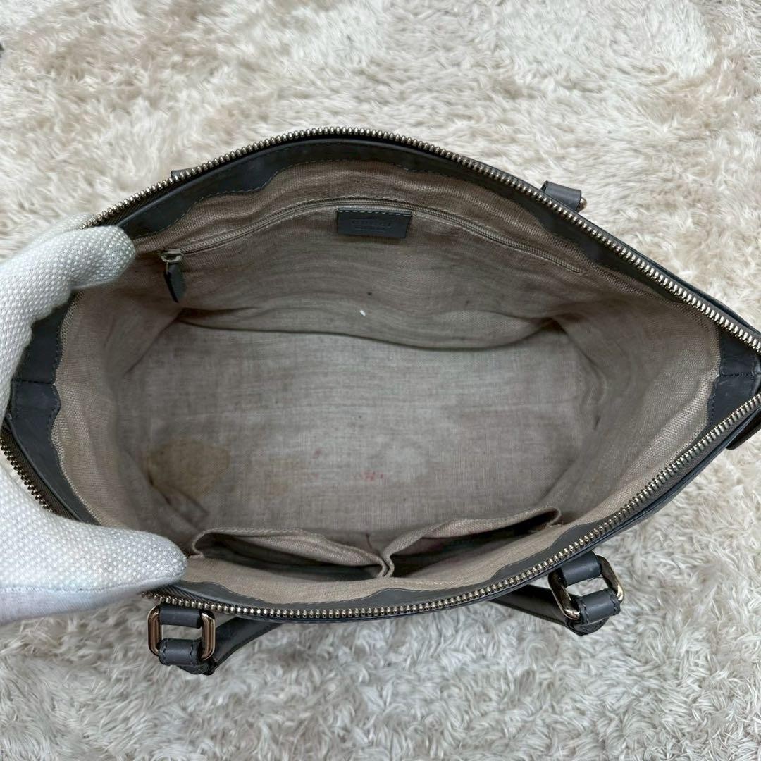 Item GUCCI 2way Tote Bag Shoulder Microshima Gray