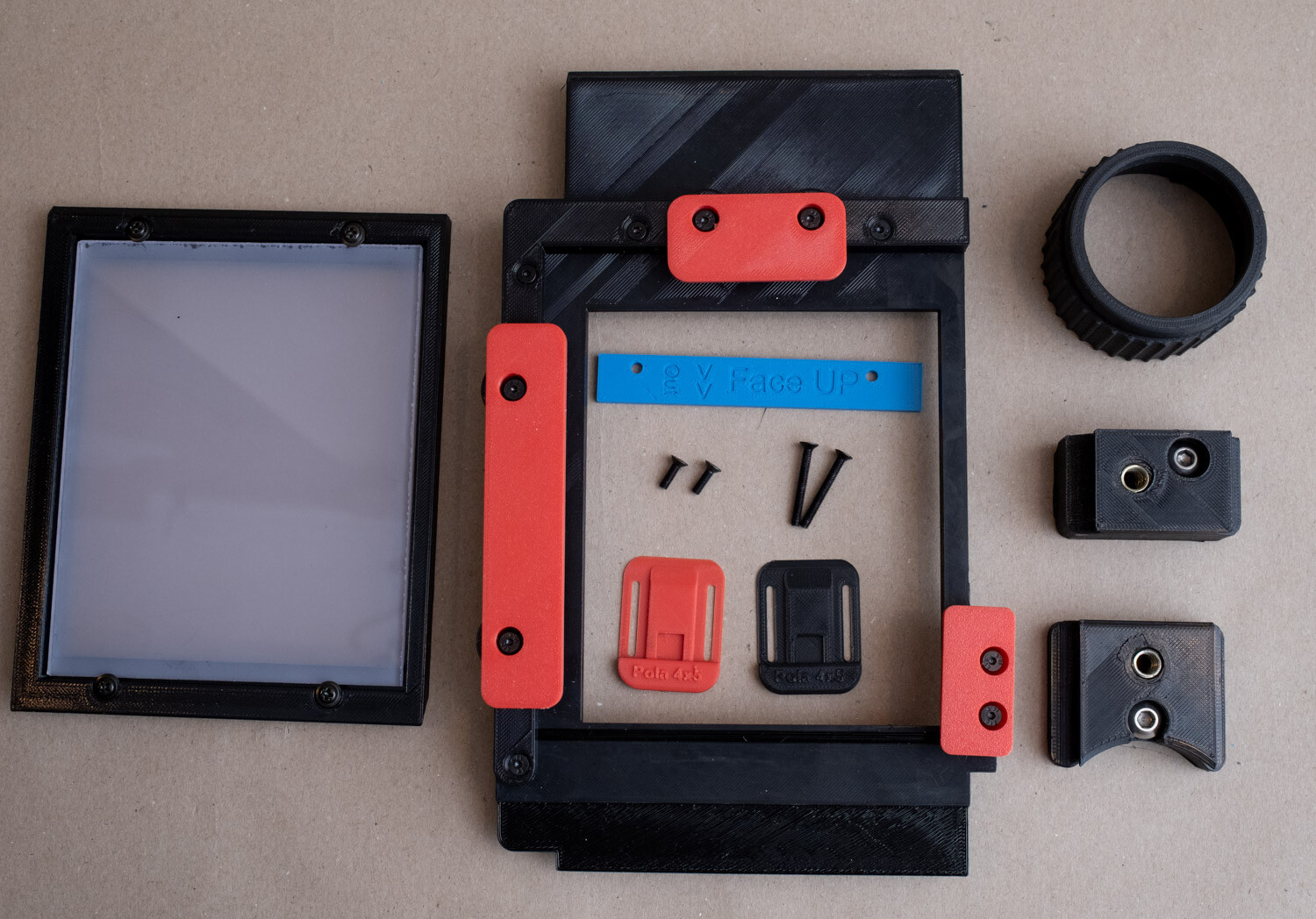 Polaroid 110A/B / 120 / 800 - 3d printed 4x5 conversion kit instructions