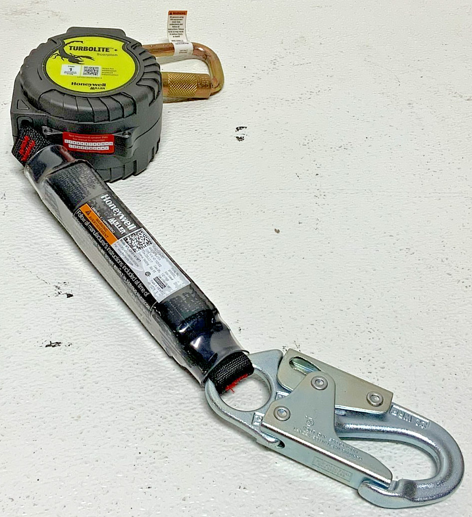 Honeywell Miller Turbolite MTL-OHS1-01/9FT Personal Fall Limiter w/Carabiner
