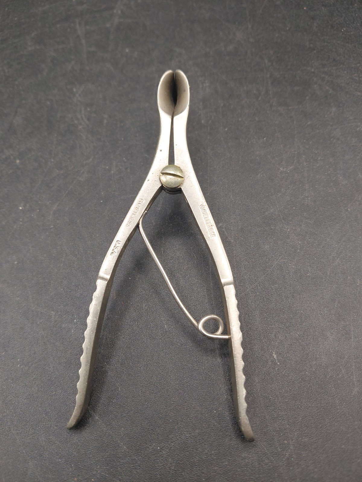 VTG Stainless Steel Nasal Speculum ENT Instrument V.Mueller U.S.A. U Of C O.P.D.
