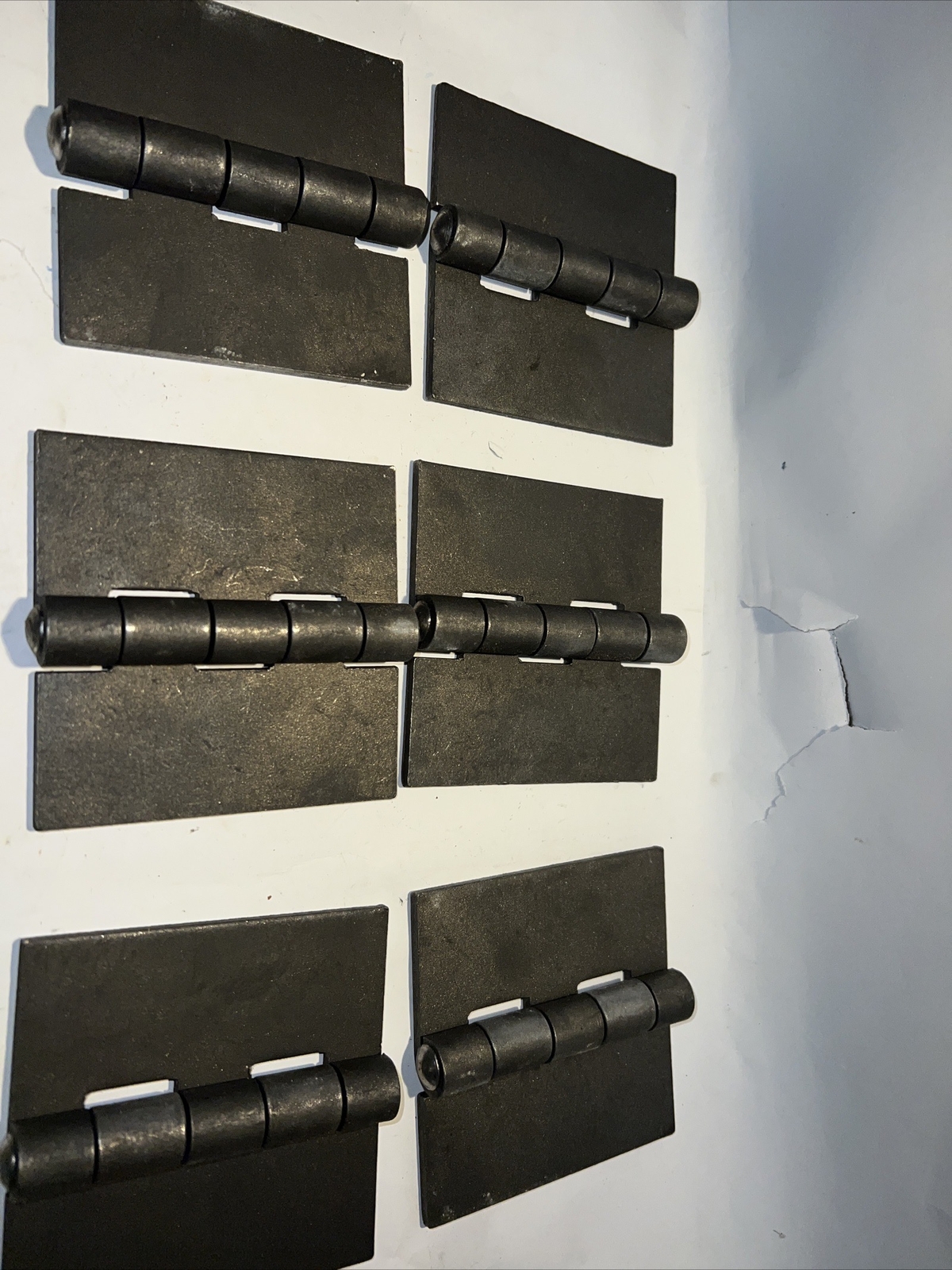 3 Pairs of Heavy Duty Weldable Butt Hinges 4" x 4" - Steel Butt Hinges