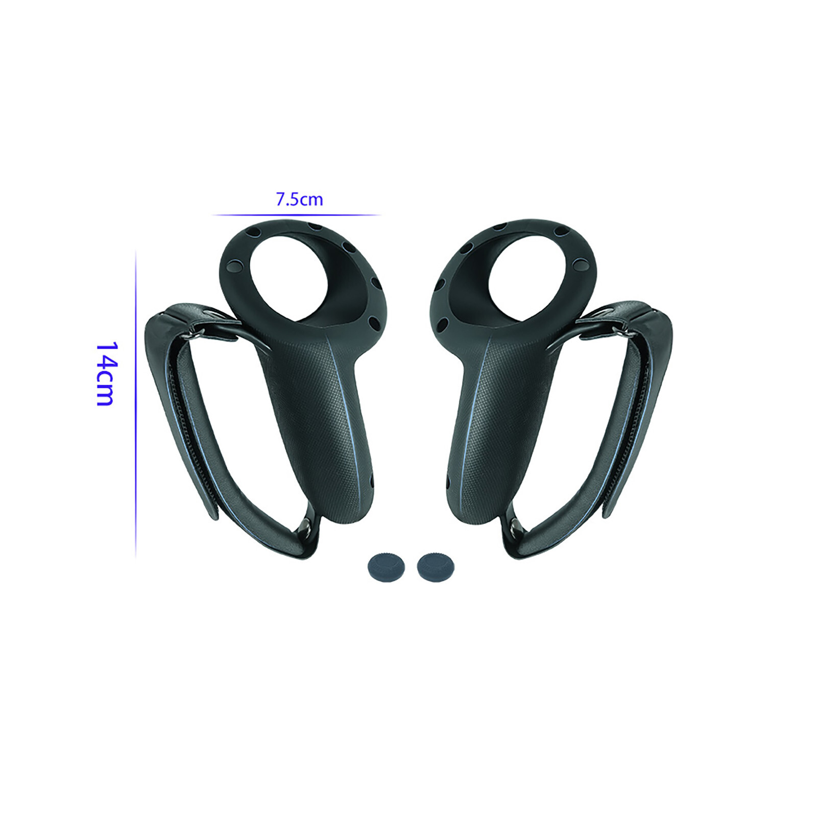 For Quest 3 VR Headset Controller Hand Grip Silicone Protective Cover with Strap
