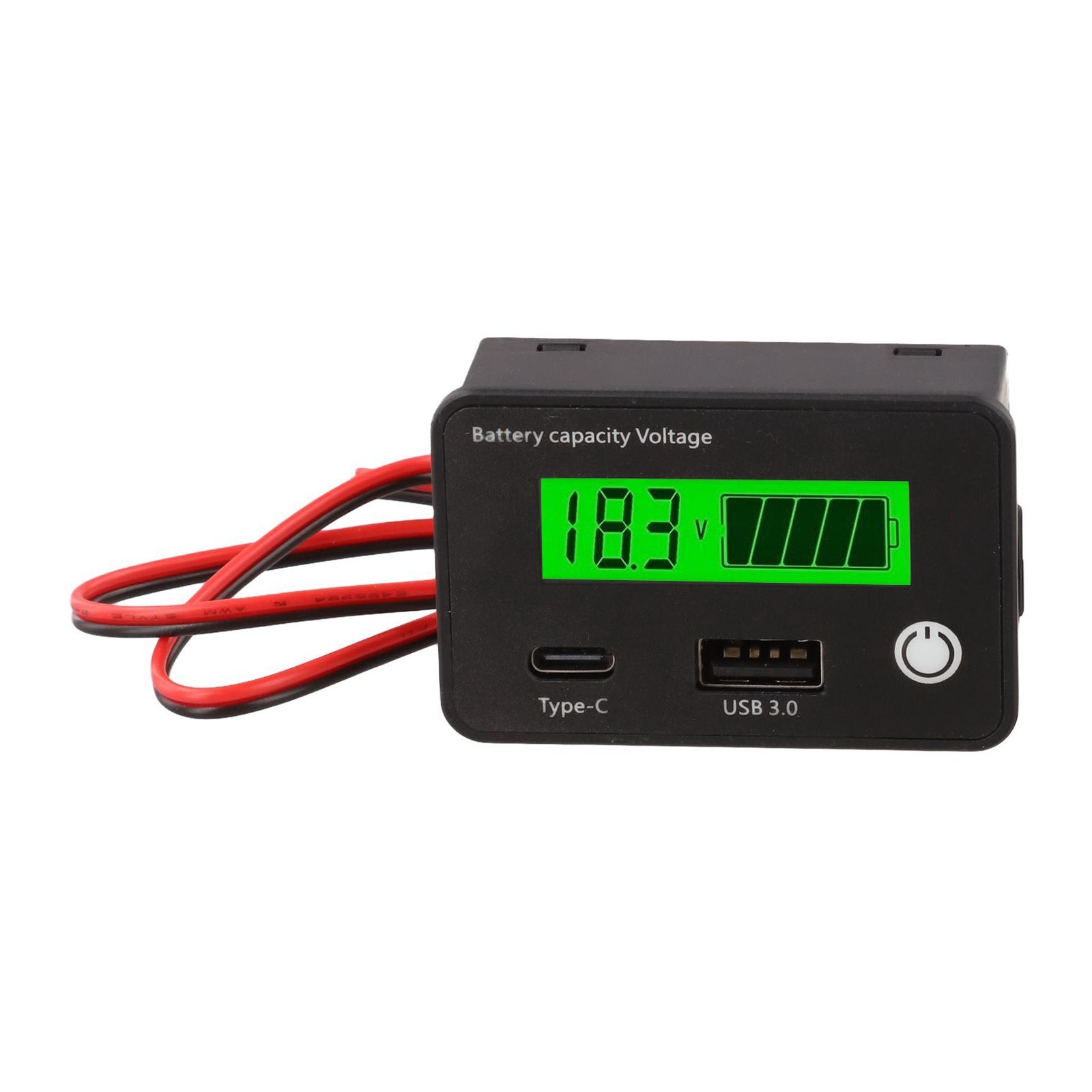 Battery Capacity Indicator Voltage DC8 30V for Car Motorcycle Applications