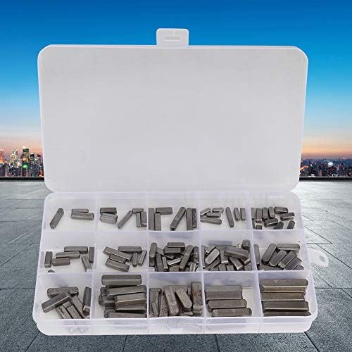 140 PCS Round Ended Feather Key Set Stock Assortment Square Parallel Shaft