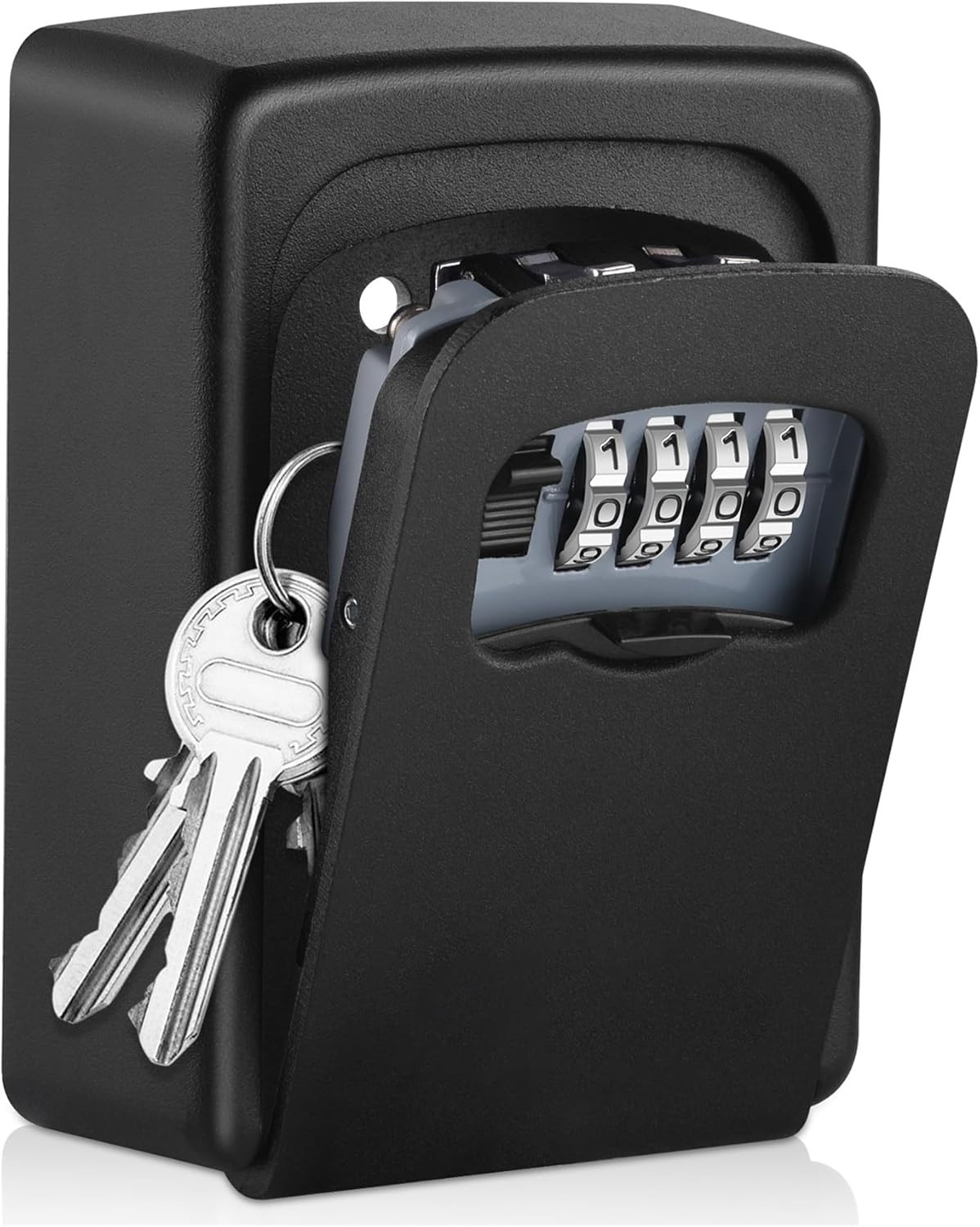 Wall Mounted Key Lock Box 4 Digit Weatherproof Lockbox Holds 5 Keys