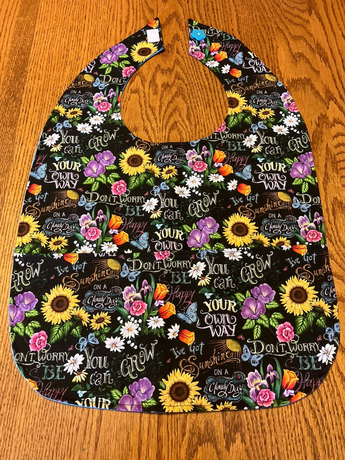 Adult Bib Clothing Protector with Pockets Handmade Elderly Handicapped Disabled