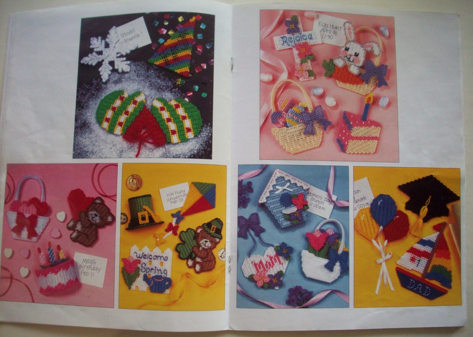 Magnets thru the Year plastic canvas pattern booklet 42 designs *B