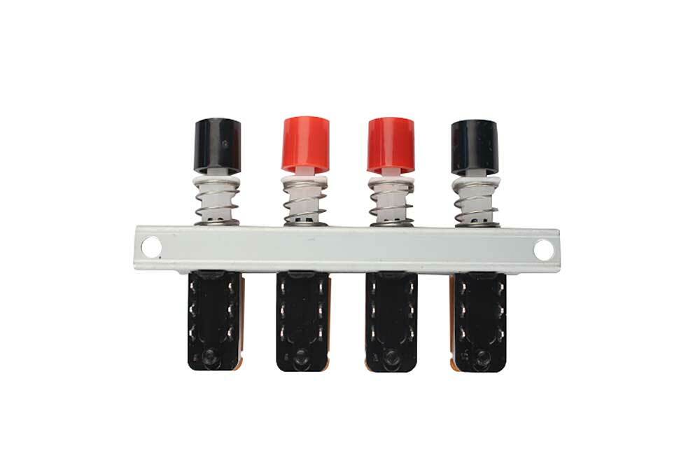 Pushbutton Arcade Game Service Switch - 4 Bank - Red And Black