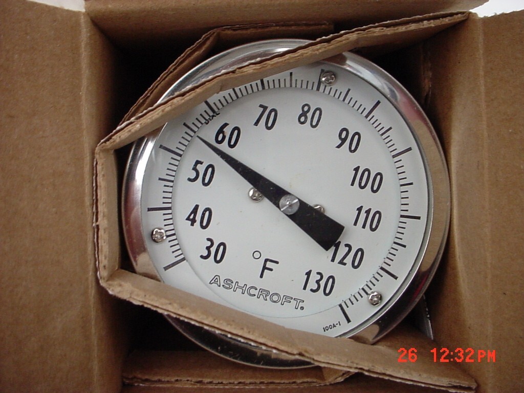 Ashcroft 3 inch bi-metal  30-130  thermometer P/N  10239645-25