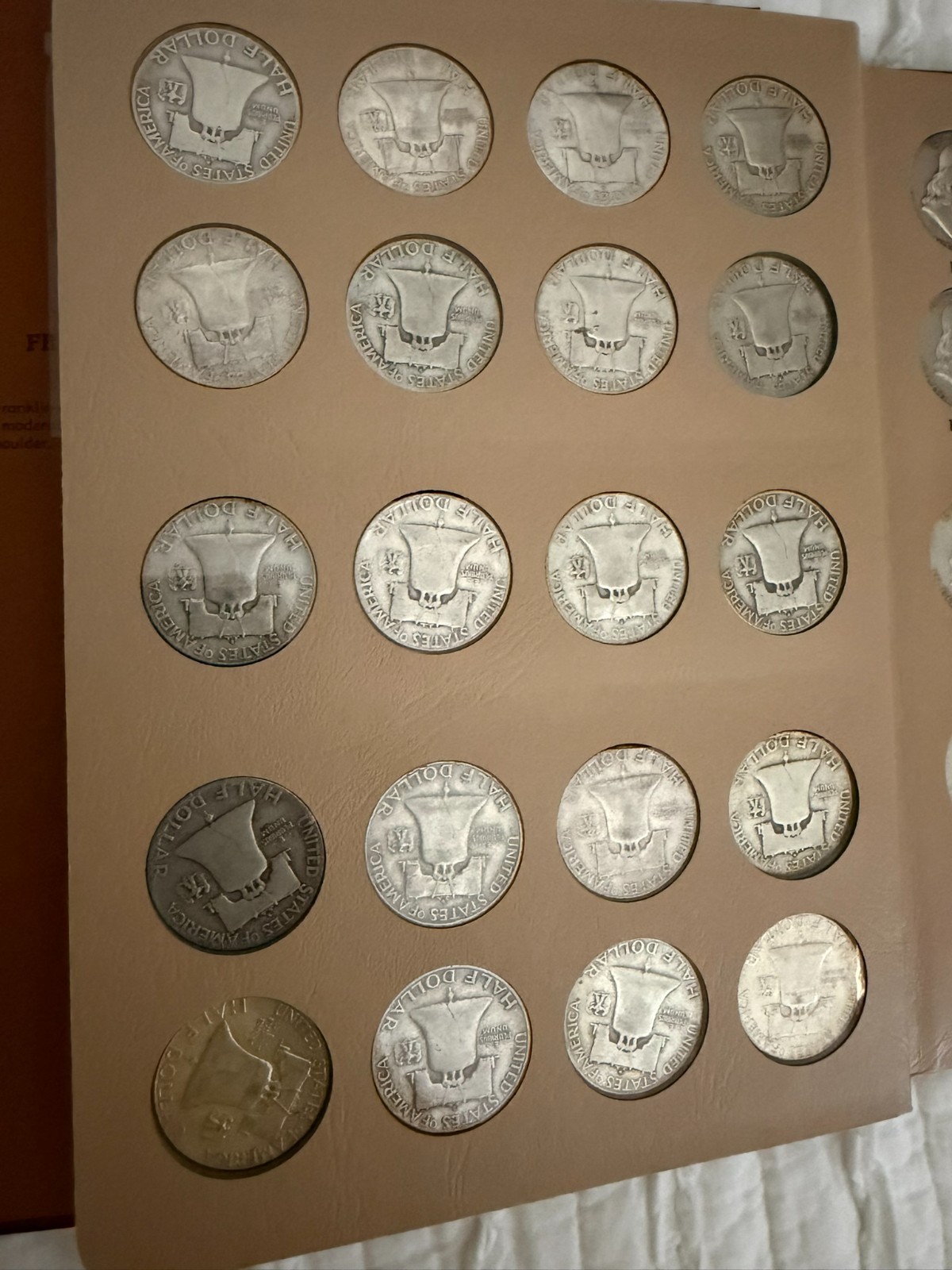 Complete 35 Pc Set FRANKLIN Half Dollar *SILVER* 1948-1963 DANSCO