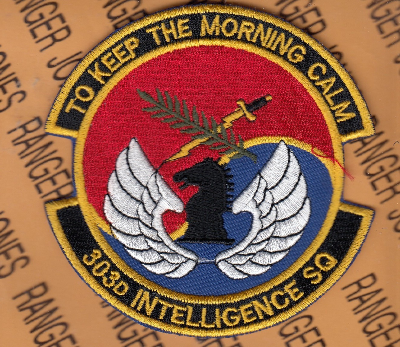 USAF Air Force 303rd Intelligence Squadron IS ~3.75" patch c/e