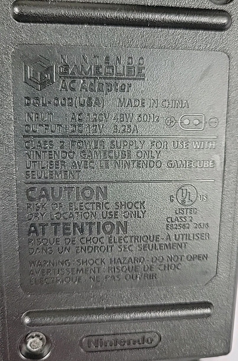 Official Nintendo Gamecube Power Supply AC Adapter DOL-002