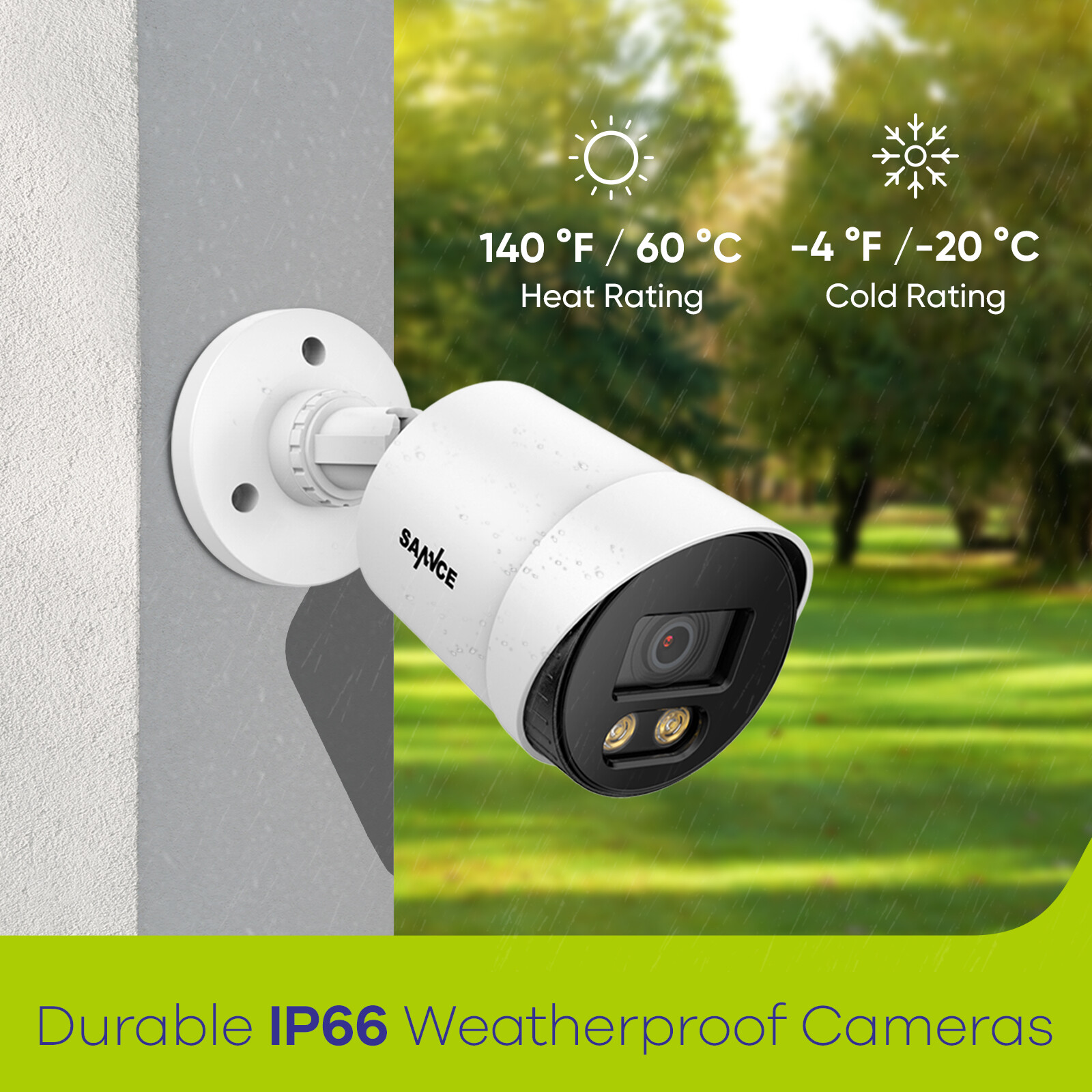 SANNCE 1x HD 1080P Outdoor EXIR CCTV 2MP Security Camera for Surveillance System