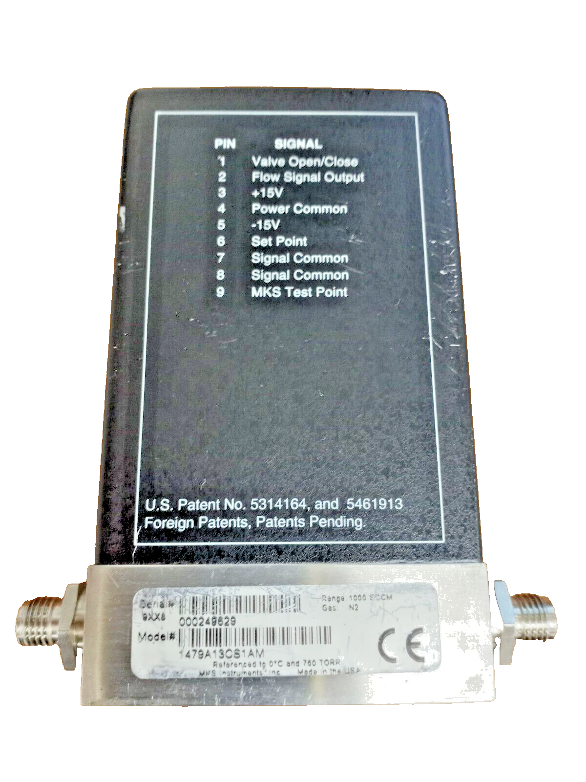 MKS Mass-Flo Controller, Model 1479A13CS1AM, 1000 SCCM, Gas: N2