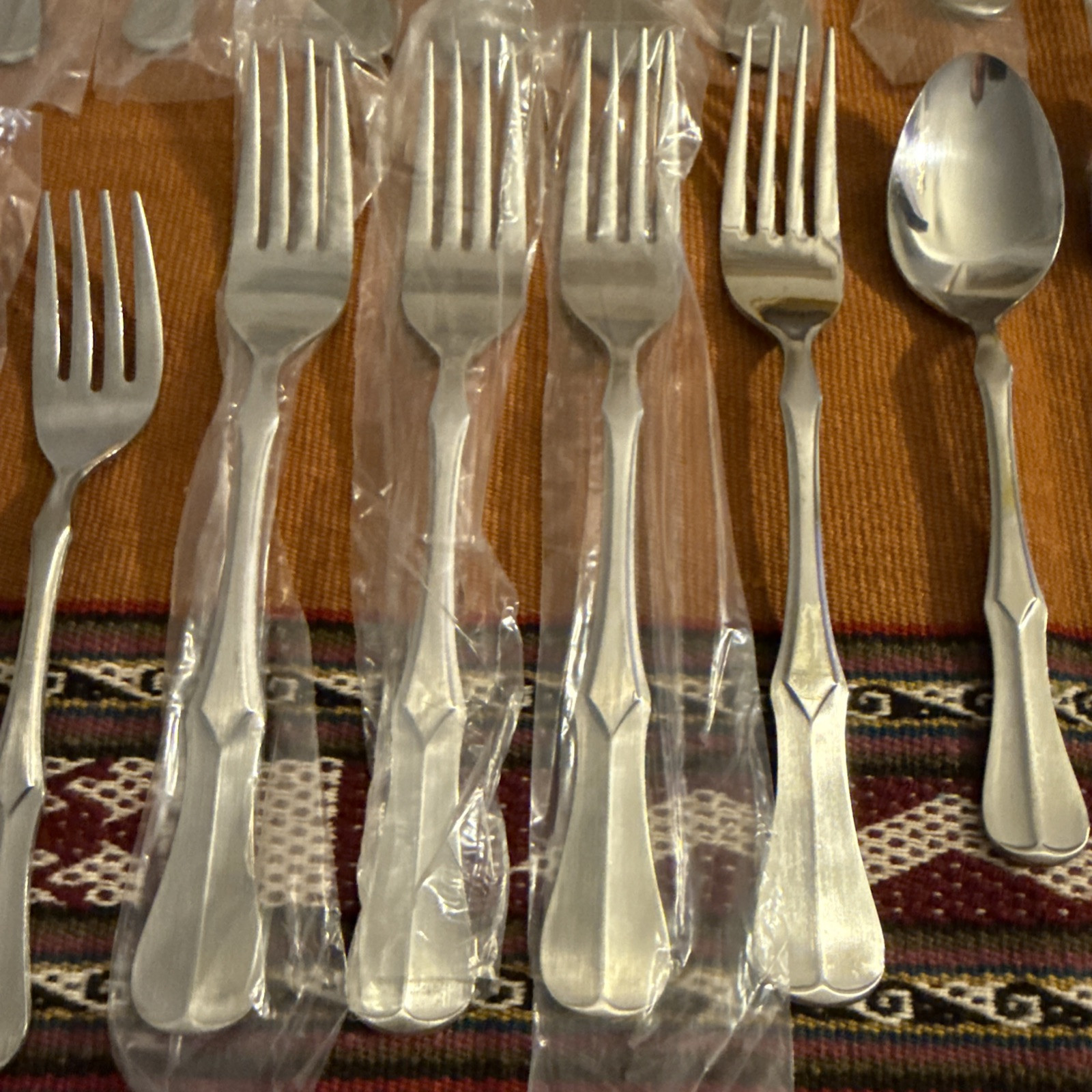 Vtg 50 Pc Brand New National Stainless Flatware 8 Settings NF27 Pattern Olaf