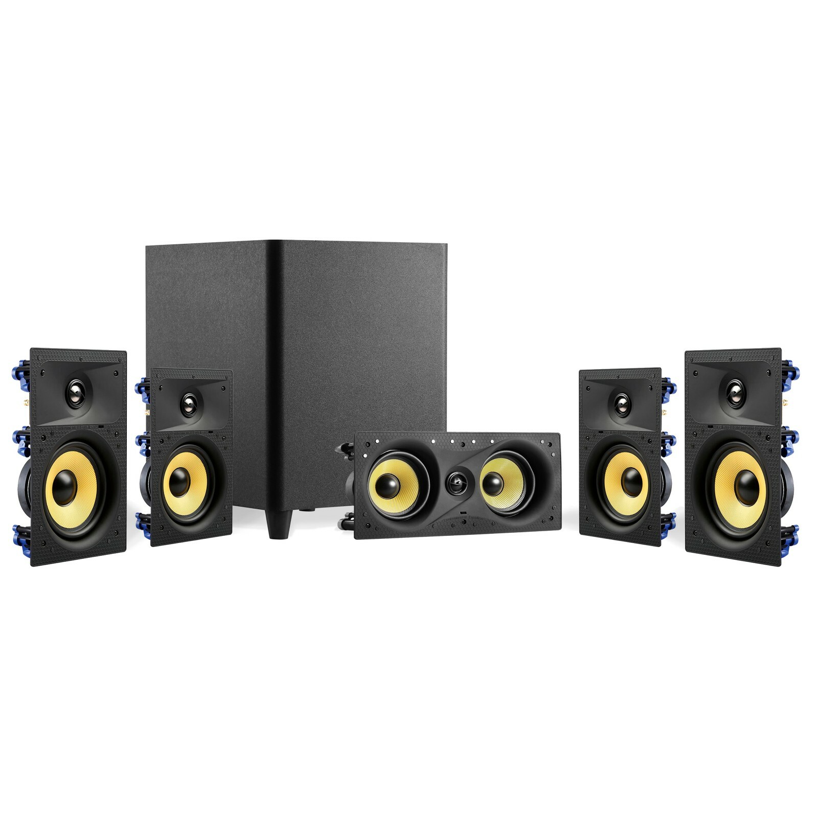 TDX 5.1 Surround Sound Home Theater System, 6.5" In Wall Speakers, 8" Subwoofer