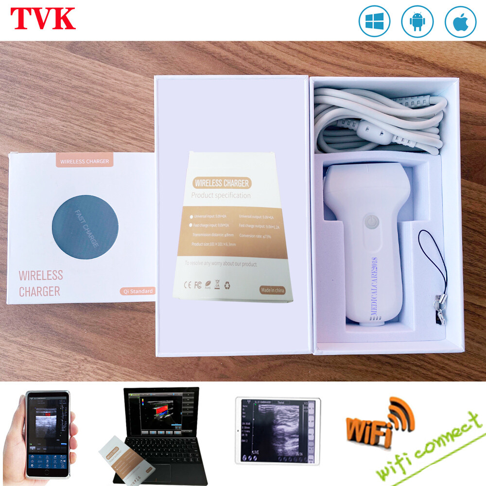 Handheld Ultrasound Scanner Color Linear Probes(WiFi +USB), 7.5MHz, 128E