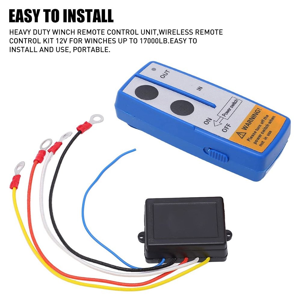 Wireless Winch Remote Control 150ft Receiver Twin Switch Handset Easy Install US