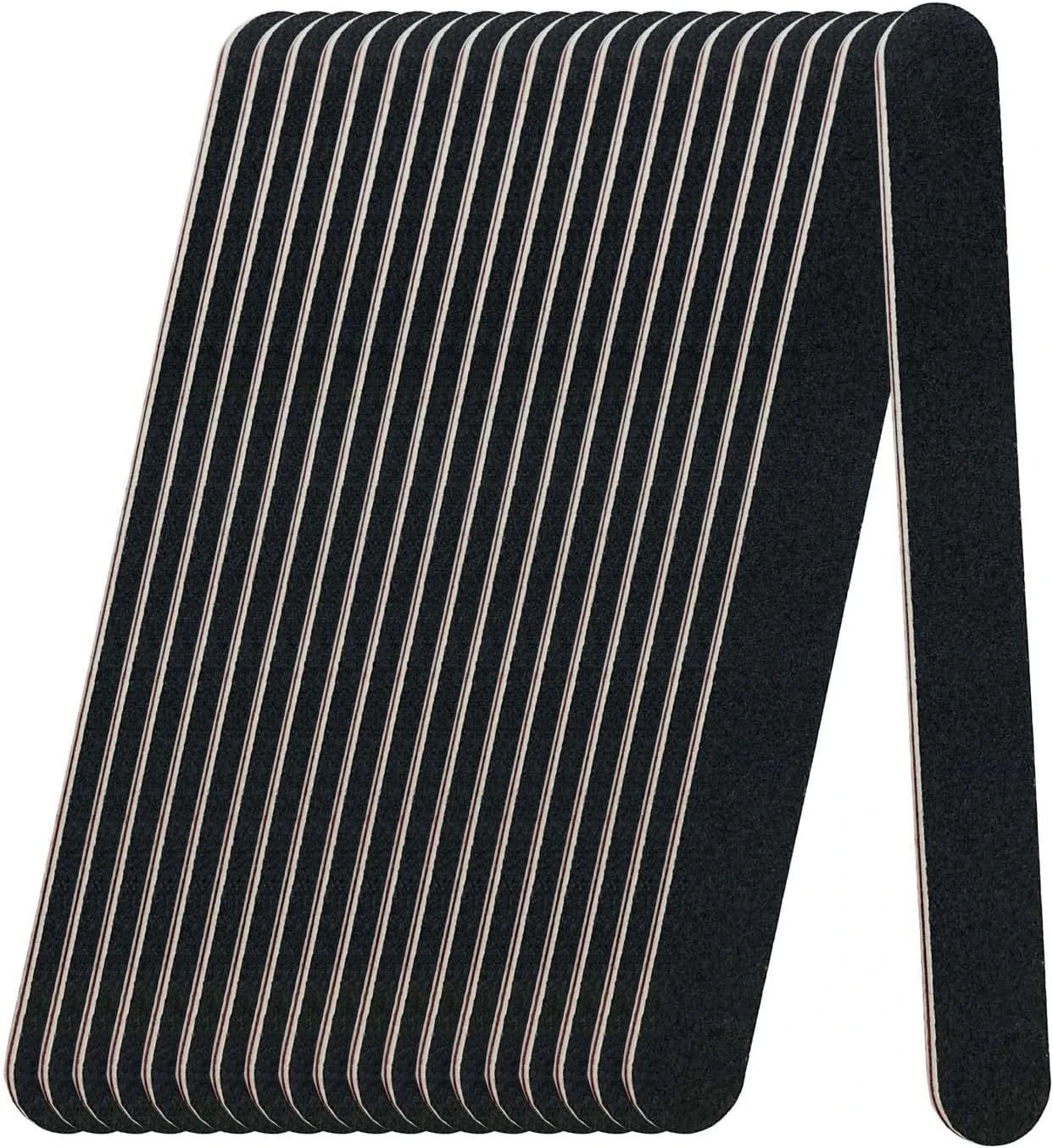 20Pack Professional Nail Files 100/180 Grit Black Emery Boards ReusableManicure