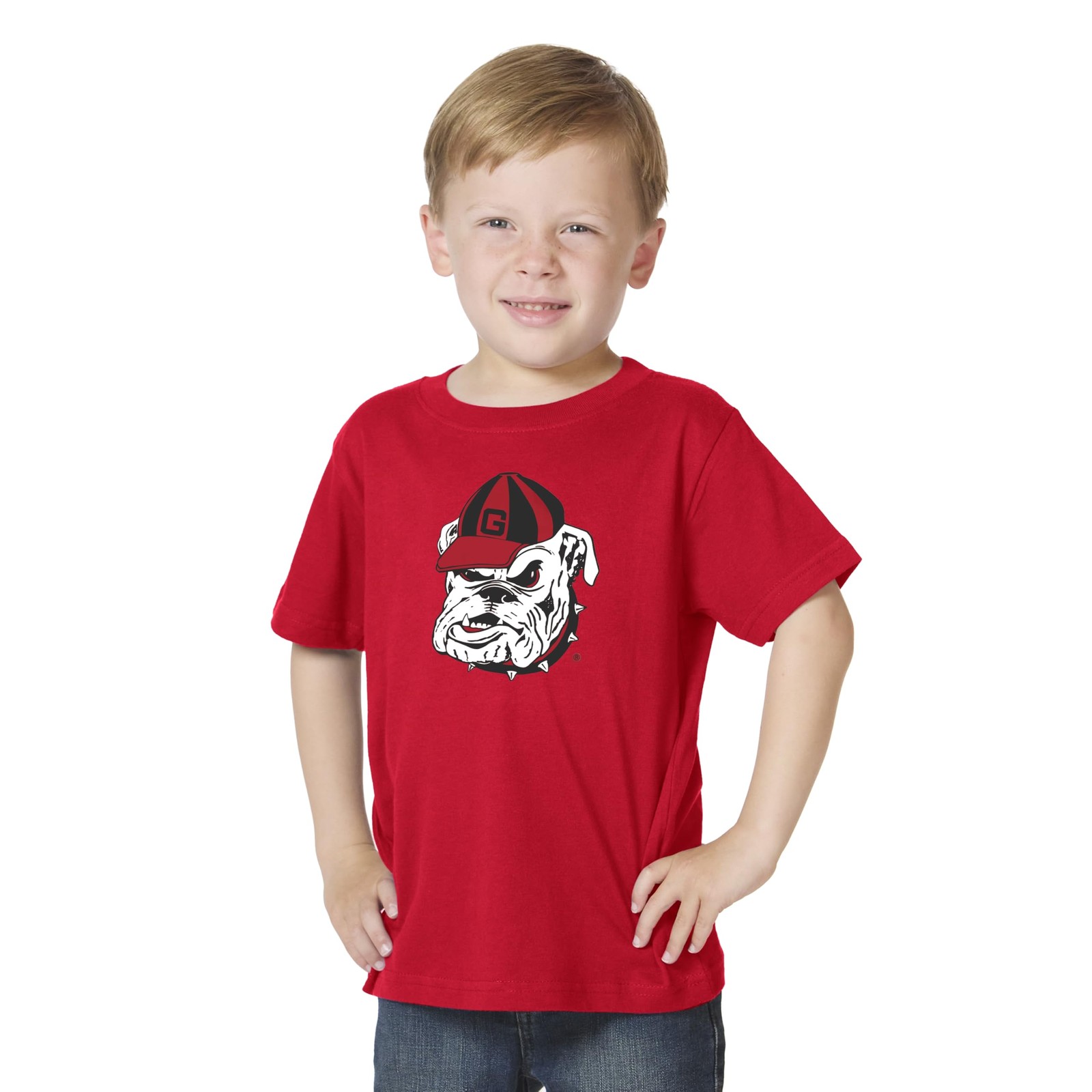Little King NCAA Toddler T-Shirt - Georgia Bulldogs - Red - 100% Cotton - Boys &