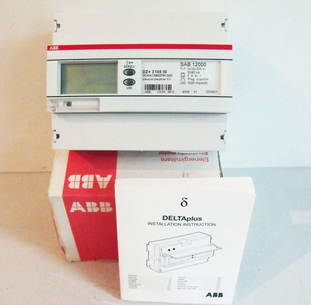 ABB electricity meter SAB 12000 DZ + 3105 W 2CMA139027R1000 -unused/original packaging-