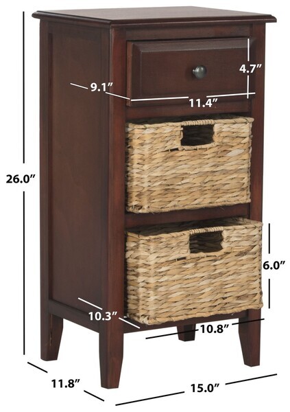 Safavieh EVERLY DRAWER SIDE TABLE, Reduced Price 2172732772 AMH5743C