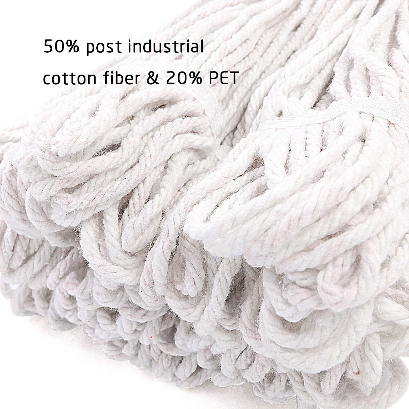 Loop-End Cotton String Heavy Duty Mop Head Refills 6 inch Headband Replacement