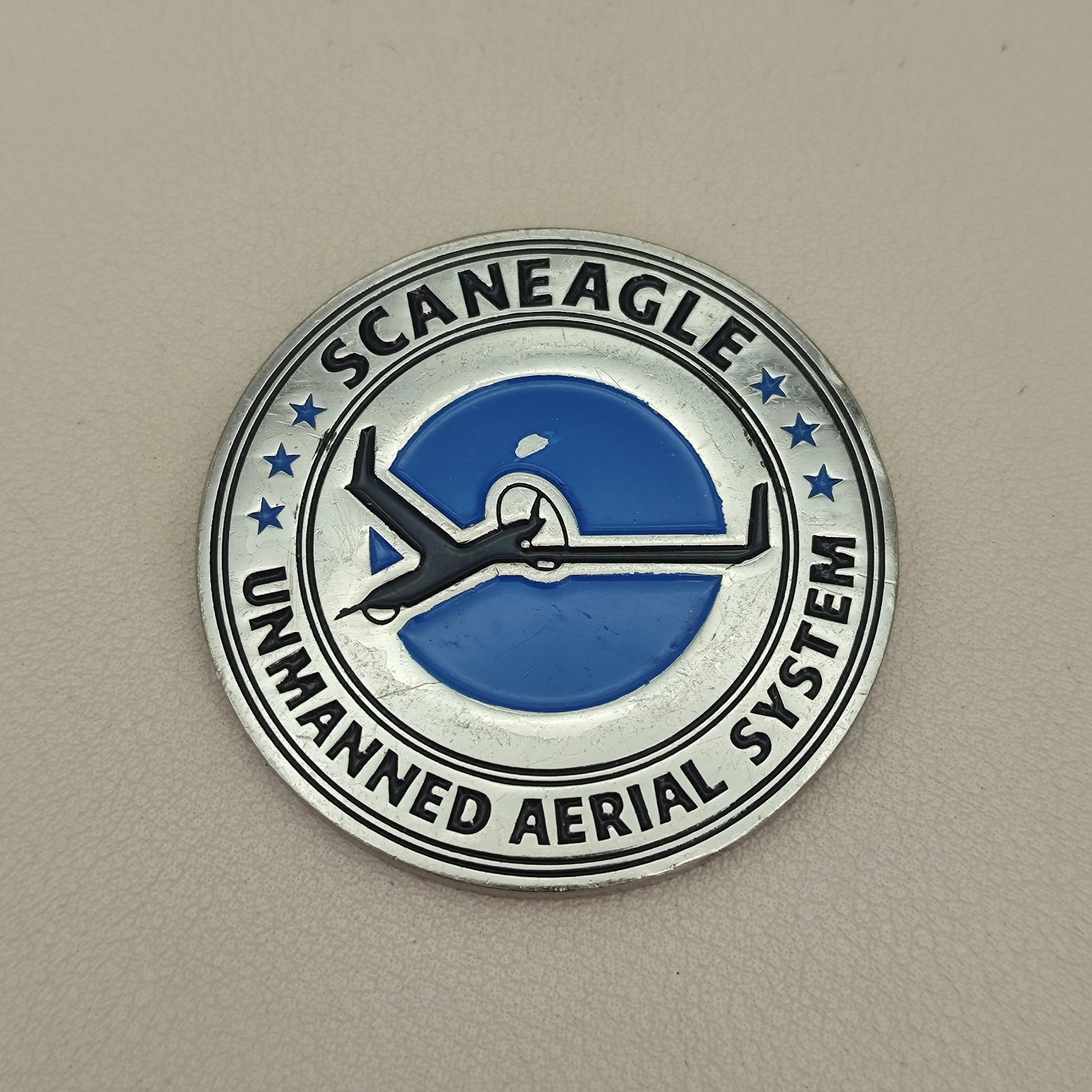 Unmanned Aerial System Scaneagle Challenge Coin