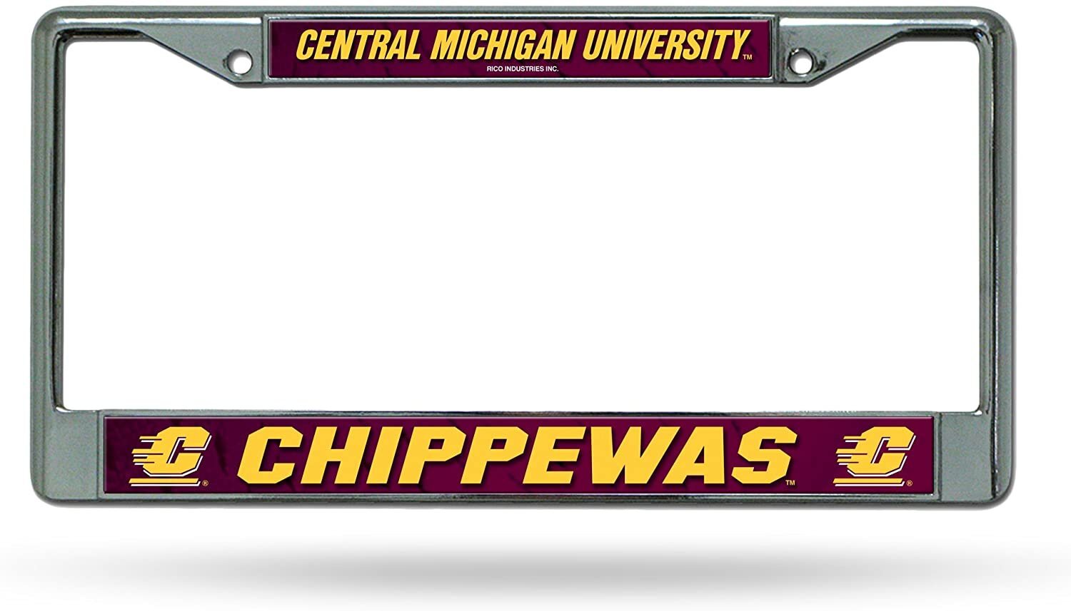 Central Michigan University Chippewas Premium Metal License Plate Frame...