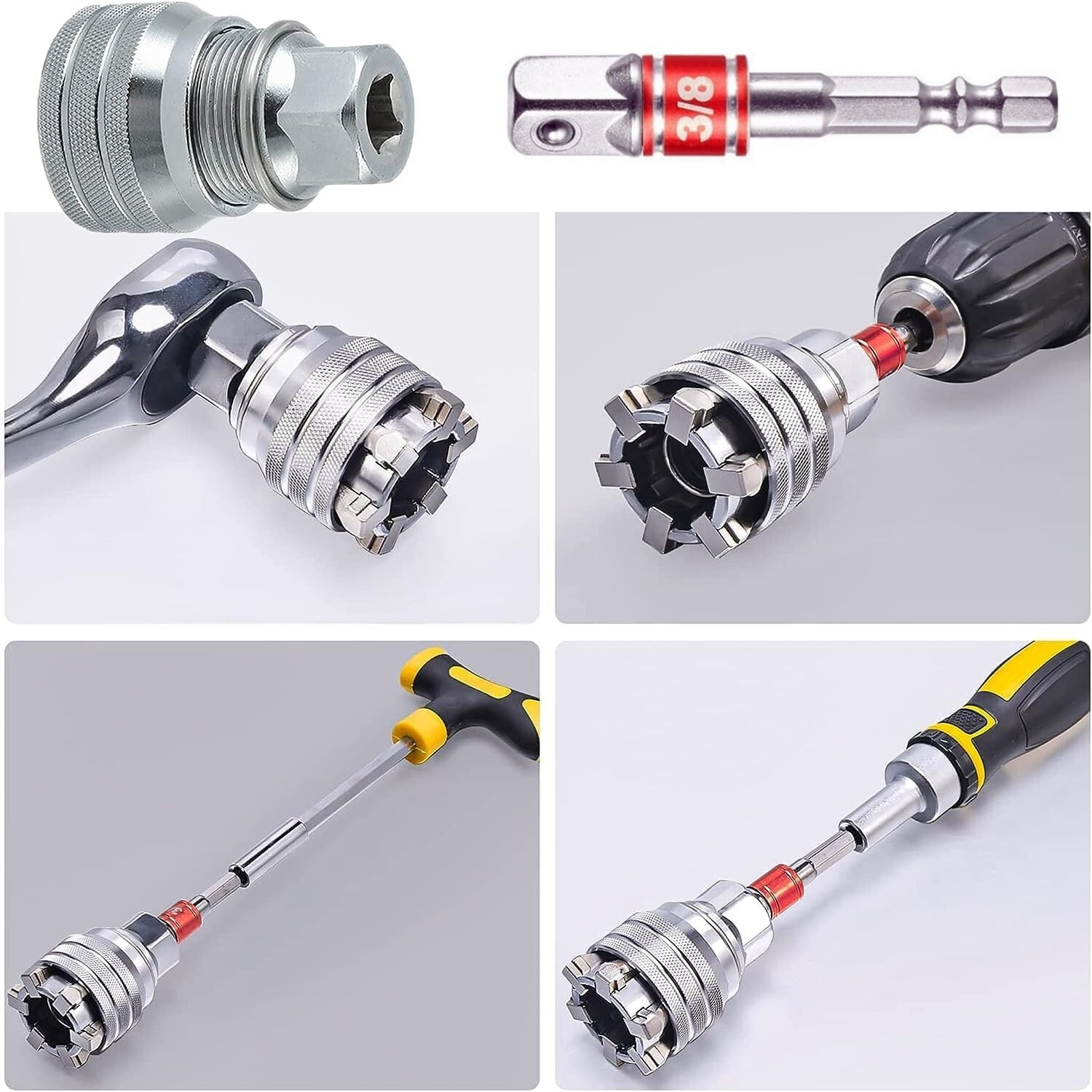 Multi-Functional Magic Sleeve Universal Maintenance Tool Wrench Adjust 10-19mm