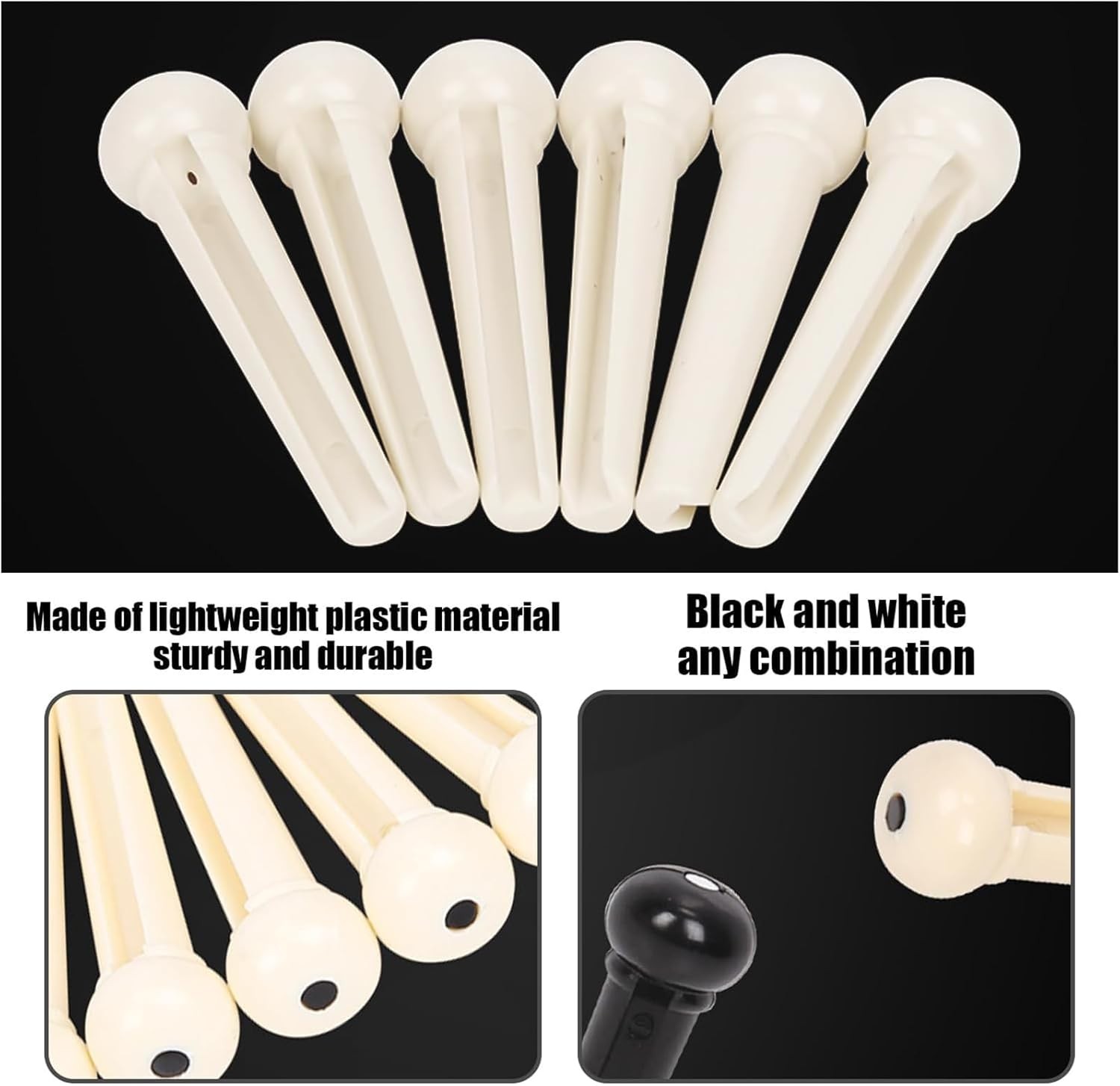 12pcs Acoustic Guitar Bridge Pins with Puller Remover