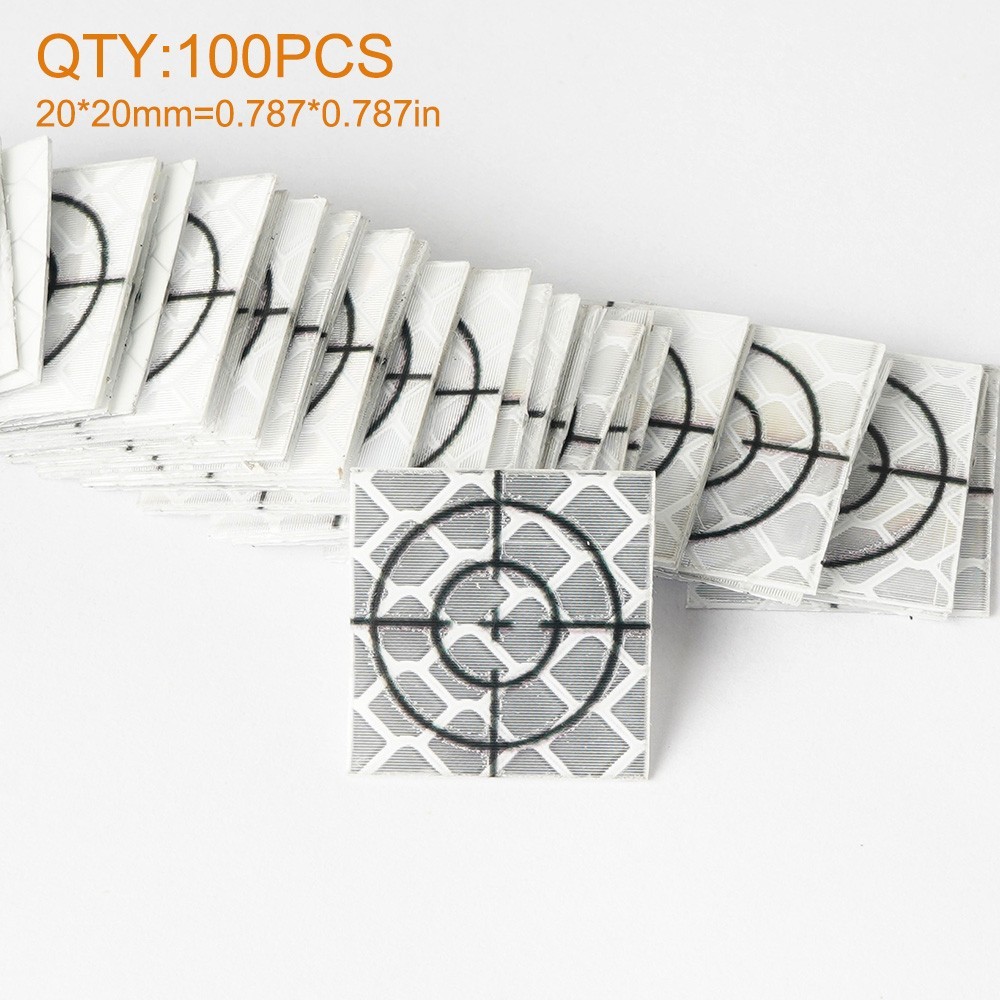 Reflector Sheet 100PCS 20X20MM  Reflective Tape Target For Total Station Survey