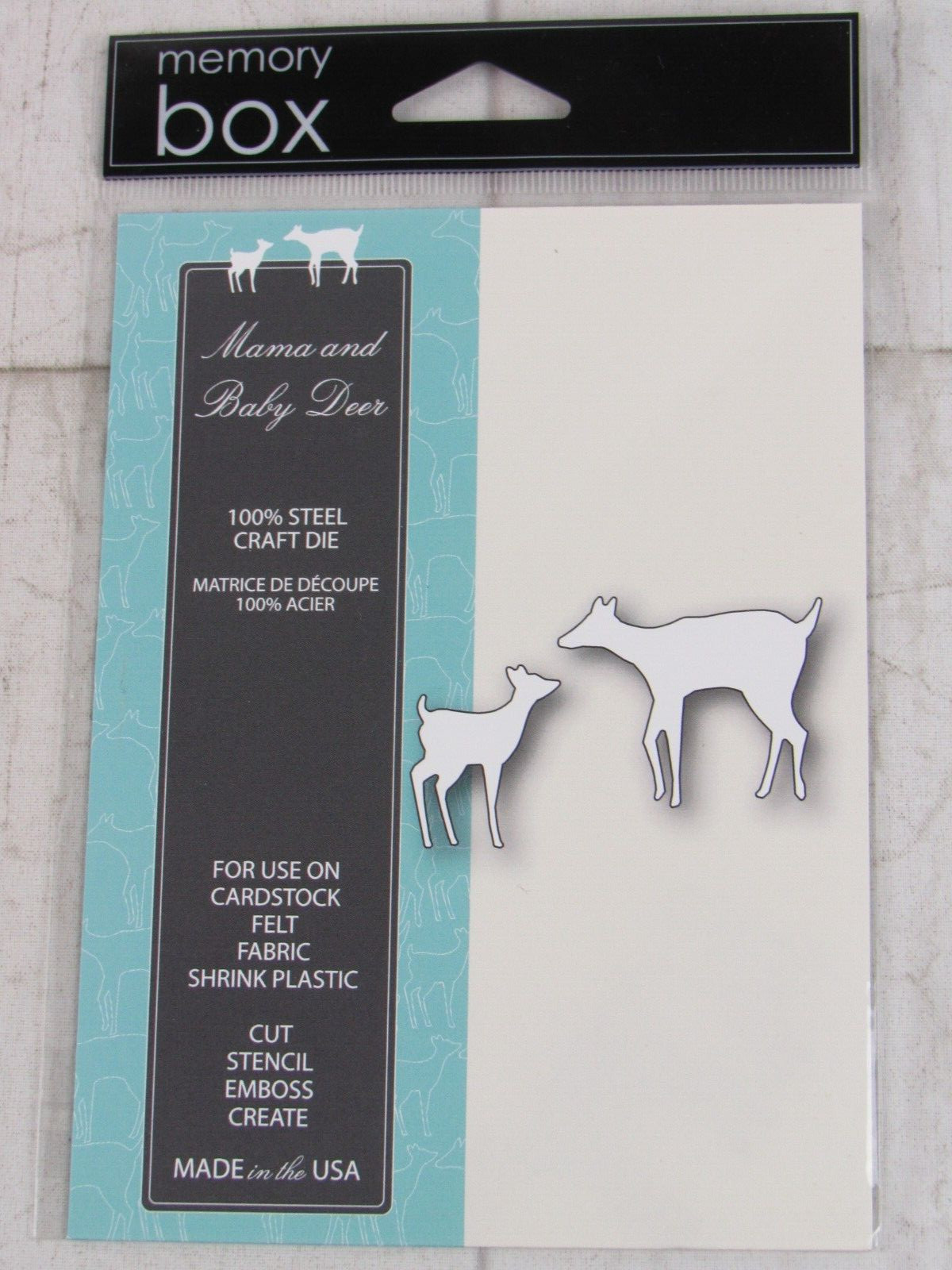 Memory Box Steel Craft Die, Mama and Baby Deer, 99214