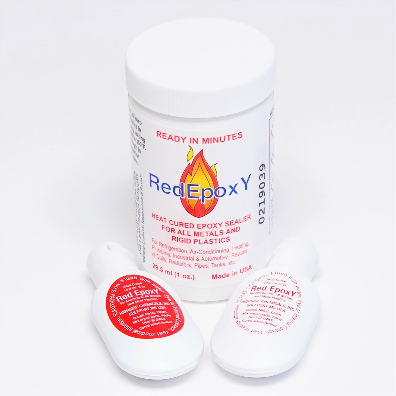 Supco HS12001 Red Epoxy Repair Kit for Metals & Rigid Plastics